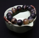 Silk Stripe Agate Bracelet, Old Agate Hand String