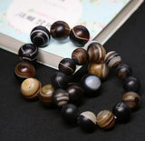 Silk Stripe Agate Bracelet, Old Agate Hand String