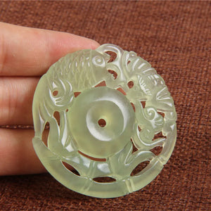 Natural Jade Fish Charm Beads for DIY Bracelets and Necklaces