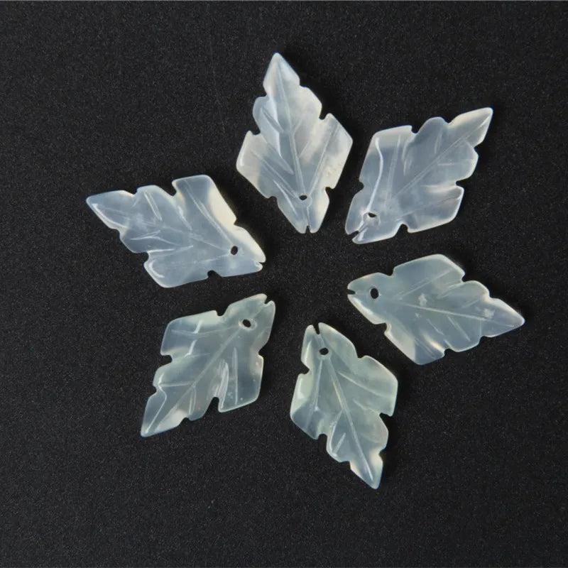 Natural Xiuyu Jade Snowflake Petal DIY Bracelets Necklace Jade Accessories Beads