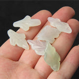 Natural Xiuyu Jade Snowflake Petal DIY Bracelets Necklace Jade Accessories Beads