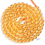 Yellow Crystal Stone Round 4-14mm Beads 15 Inch Necklace Bracelet Jewelry