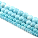 NaturalStone Larimar Beads Round 4/6/8/10/12mm Beads DIY Bracelet Necklace