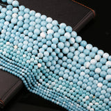 NaturalStone Larimar Beads Round 4/6/8/10/12mm Beads DIY Bracelet Necklace