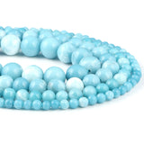 NaturalStone Larimar Beads Round 4/6/8/10/12mm Beads DIY Bracelet Necklace
