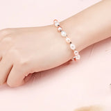 6-7mm Multicolor Pearl Bracelet for Women 7.5-8inch
