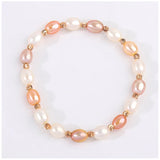 6-7mm Multicolor Pearl Bracelet for Women 7.5-8inch