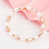6-7mm Multicolor Pearl Bracelet for Women 7.5-8inch