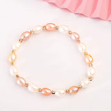 6-7mm Multicolor Pearl Bracelet for Women 7.5-8inch