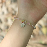 Zircon Enamel Smile Face Bracelet Wedding Party Jewelry