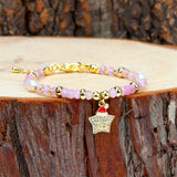 Zircon Enamel Smile Face Bracelet Wedding Party Jewelry