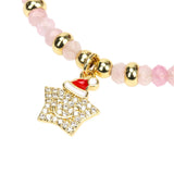 Zircon Enamel Smile Face Bracelet Wedding Party Jewelry