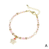 Zircon Enamel Smile Face Bracelet Wedding Party Jewelry