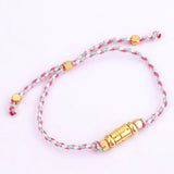 Cotton Cord Evil Eye Bracelet, Protection Jewelry for Her