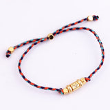Cotton Cord Evil Eye Bracelet, Protection Jewelry for Her