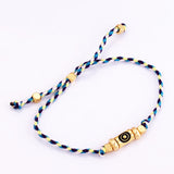 Cotton Cord Evil Eye Bracelet, Protection Jewelry for Her