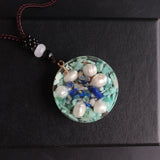 Metatron Cubes Nature Crystal Necklace Healing Chakra Orgone Pendant