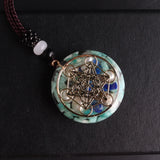 Metatron Cubes Nature Crystal Necklace Healing Chakra Orgone Pendant