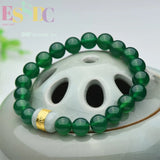 10mm Red Agate Hetianjade Bracelet Women Men Lucky