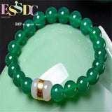 10mm Red Agate Hetianjade Bracelet Women Men Lucky