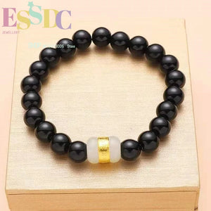 10mm Red Agate Hetianjade Bracelet Women Men Lucky