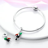 Jungle Largirostrornis Bird Dangle Charm for Bracelet Necklace DIY Jewelry