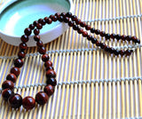 Red Tiger's Eye Stone Beaded Necklace 50cm