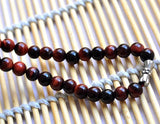Red Tiger's Eye Stone Beaded Necklace 50cm