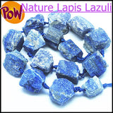 Natural Rough Crystal Rose Quartz Citrine Lapis Lazuli Amethyst Strand 25-35mm