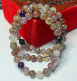 Auralite-23 Nature Stone Bracelet 8mm Women's Jewelry