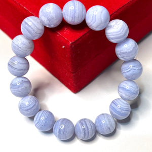 10mm Nature Stone Lace Agate Bracelet For Women