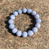 10mm Nature Stone Lace Agate Bracelet For Women