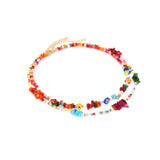 Bohemian Nature Stone Pearl Double Choker Necklace