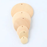 Wood Beads Charm Pendants Unfinished Round Beaded Jewelry Making DIY Earrings