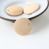Wood Beads Charm Pendants Unfinished Round Beaded Jewelry Making DIY Earrings