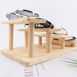 Wooden Sunglasses Jewelry Organizer Box Storage Tray Display Stand