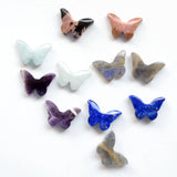 Butterfly Gemstone Pendant with Amethysts, Labradorite, Aquamarines