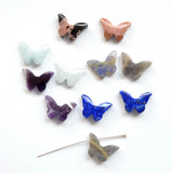 Butterfly Gemstone Pendant with Amethysts, Labradorite, Aquamarines