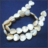 Brown Shell Beads Heart Shape Mother of Pearl 6mm-20mm