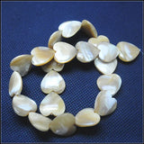Brown Shell Beads Heart Shape Mother of Pearl 6mm-20mm