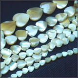 Brown Shell Beads Heart Shape Mother of Pearl 6mm-20mm