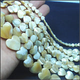 Brown Shell Beads Heart Shape Mother of Pearl 6mm-20mm