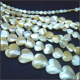 Brown Shell Beads Heart Shape Mother of Pearl 6mm-20mm