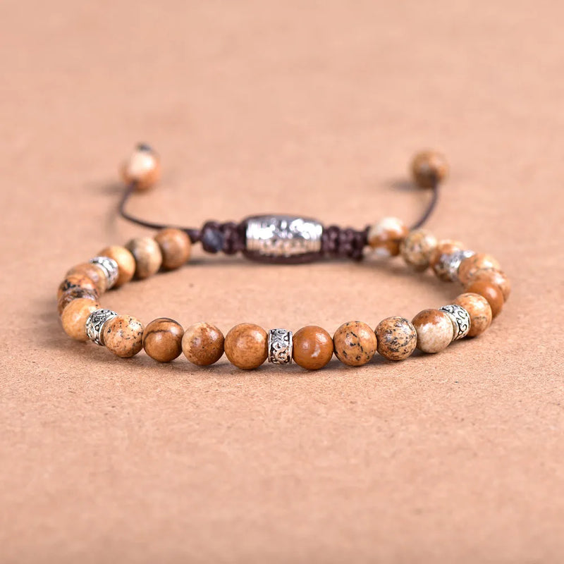 Naturel Picture Stone Bracelet Ajustable Jewelry