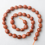 Red Goldstone Quartz Crystal Beads 8-10mm Irregular Oval Shape