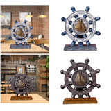 Nautical Rudder Steering Wheel Resin Statue
