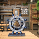 Nautical Rudder Steering Wheel Resin Statue