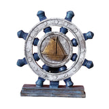 Nautical Rudder Steering Wheel Resin Statue