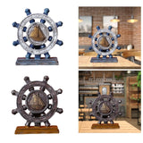 Nautical Rudder Steering Wheel Resin Statue