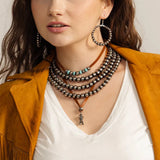 Navajo Pearl Necklace Vintage Choker Jewelry